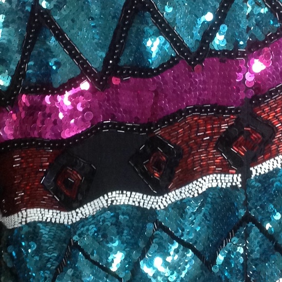 Vintage Sequin Party Dress - Picture 3 of 8